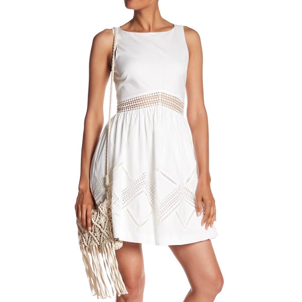 Rebecca Minkoff White Tess Fit And Flare Dress 6